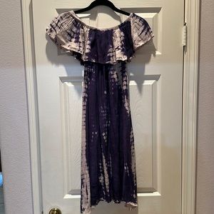 Exist - Tie Dye Blue Boho Flowy Sundress Size L